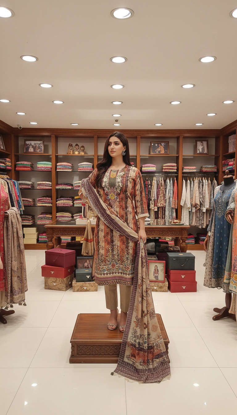 Pakistani Noor's Inspaired cotton collection-1263