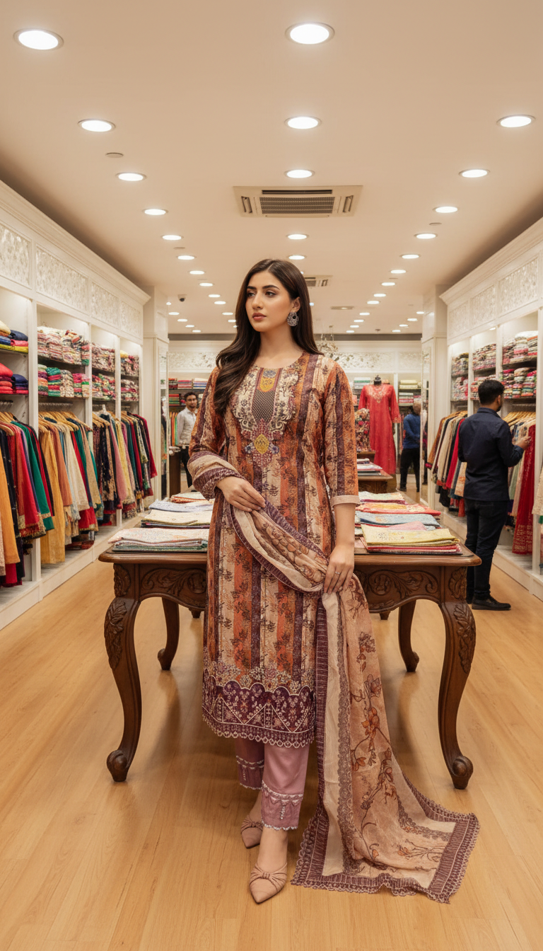 Pakistani Noor's Inspaired cotton collection-1263