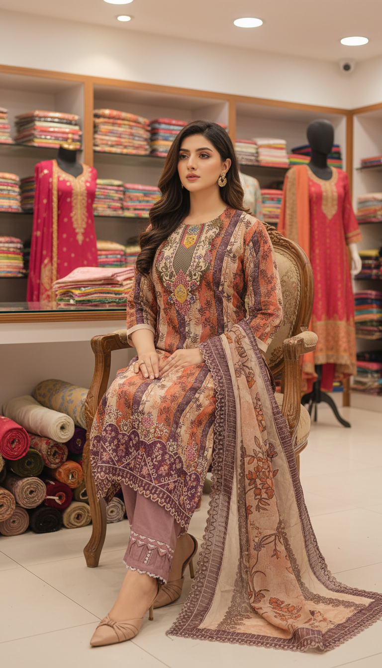 Pakistani Noor's Inspaired cotton collection-1263