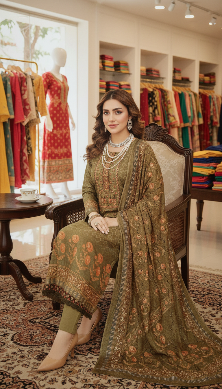 Embridary Cotton Three piece 10902